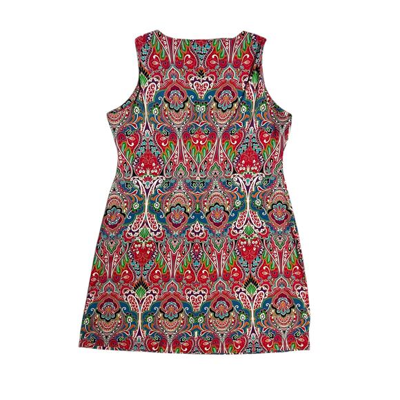 Tommy Hilfiger Pink Paisley Jewel Round Neckine Sleeveless Shift Dress Size 14 - Picture 3 of 8